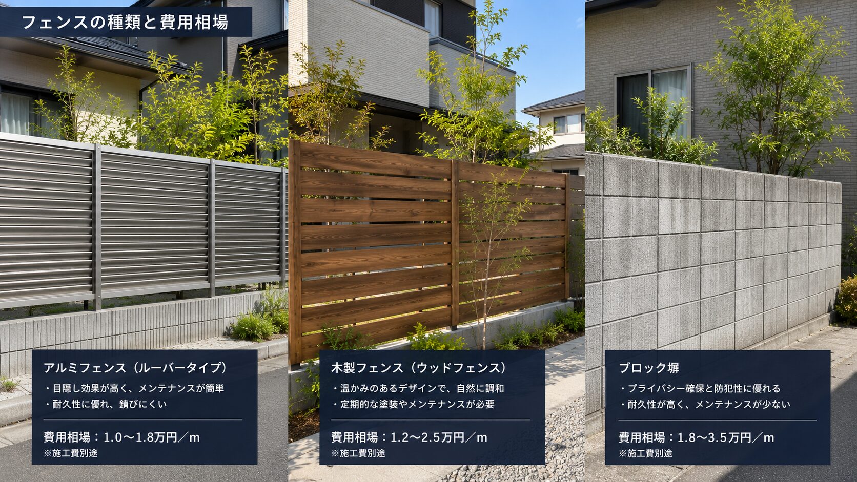 外構・コンクリート土間・フェンス工事｜我孫子市 T様邸