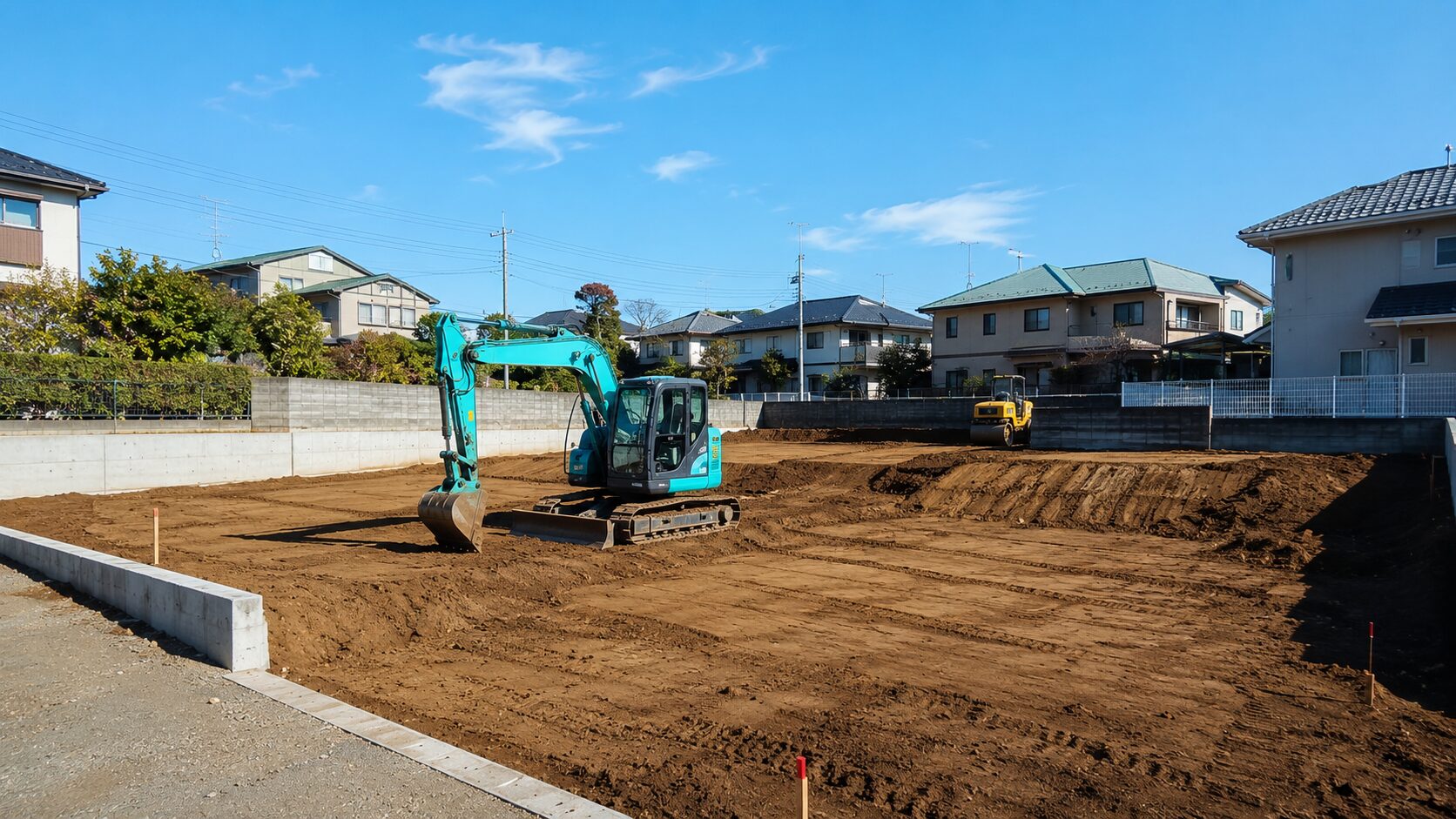 擁壁工事・傾斜地の宅地造成｜柏市西部