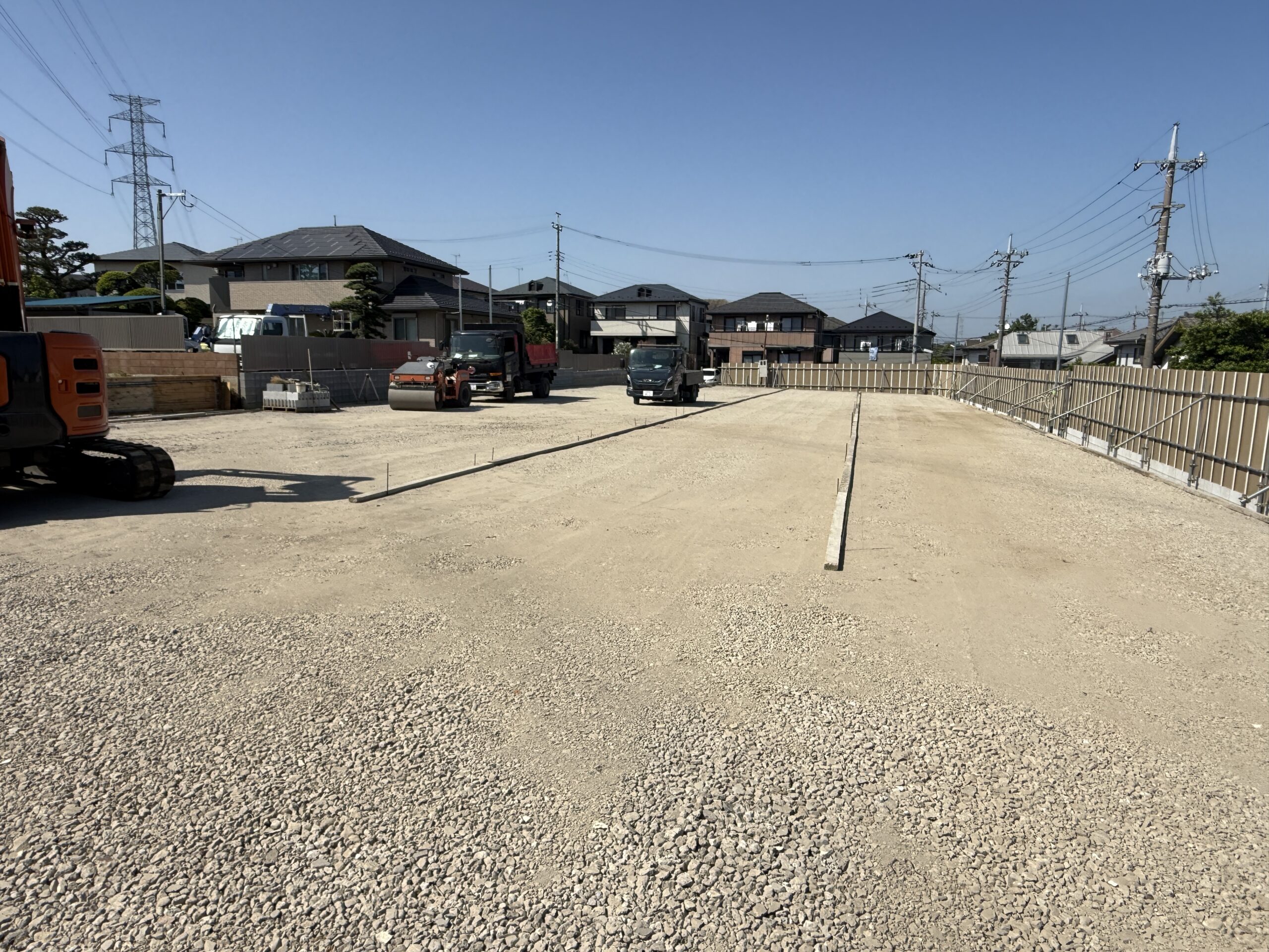 施工中 — 柏市駐車場工事